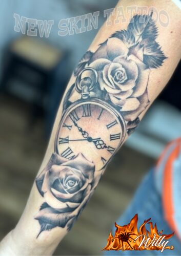 watch with roses